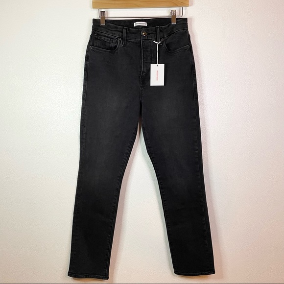 NWT Good American Jeans Good Classic in Black114 6/28 - Picture 4 of 14